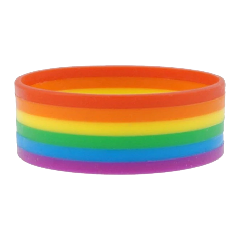 Striped Rainbow Pride Wristband