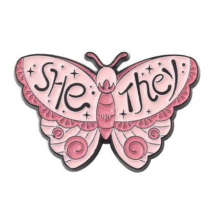 Butterfly Pronoun Pins