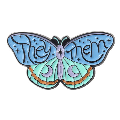 Butterfly Pronoun Pins