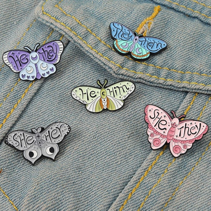 Butterfly Pronoun Pins