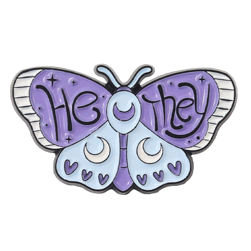 Butterfly Pronoun Pins