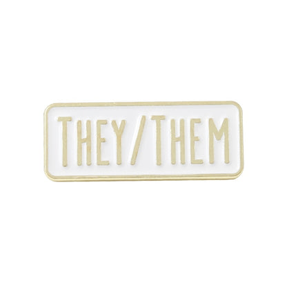 Black & White Pronoun Bar Pins