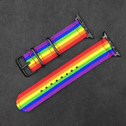 Rainbow Nylon Apple Watch Band