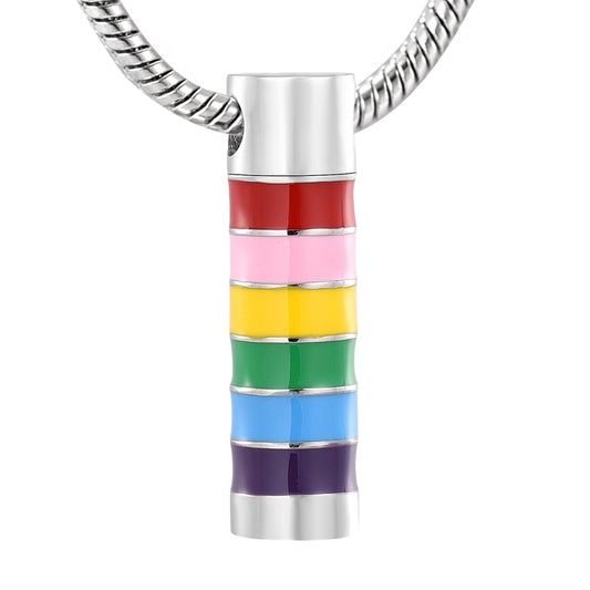 Rainbow Cylinder Locket