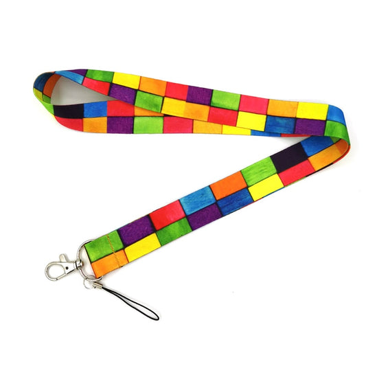 Rainbow Lattice Lanyard