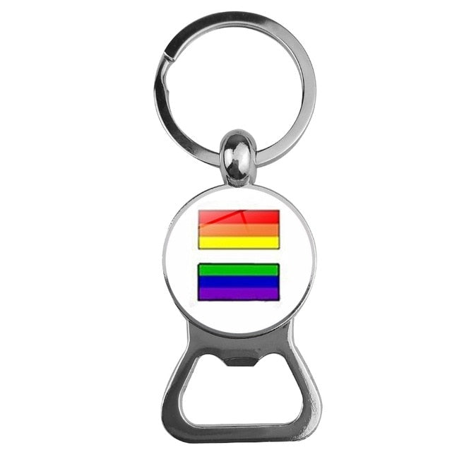 Rainbow Equality Pride Bottle Opener Keychain