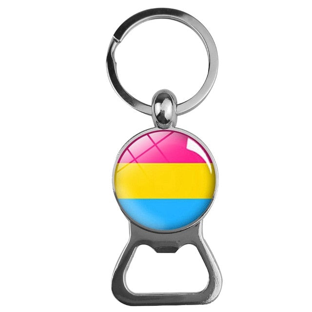 Pansexual Pride Bottle Opener Keychain