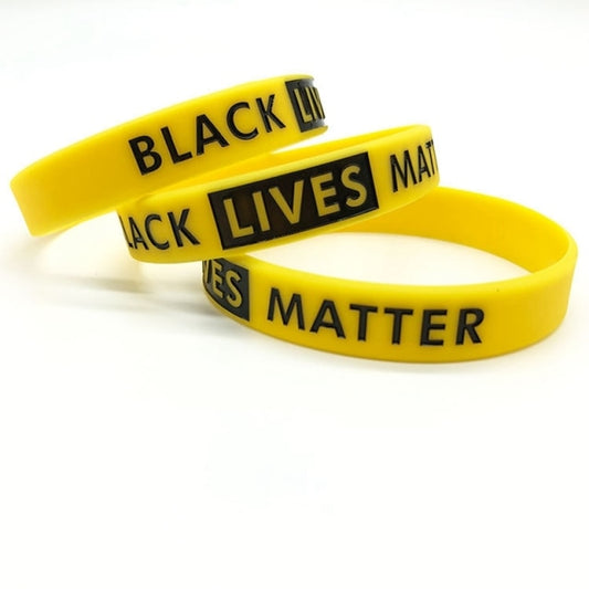 BLM Yellow Silicone Wristband