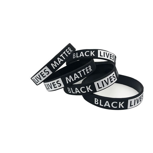 BLM Black Silicone Wristband