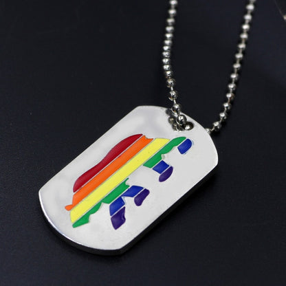 Rainbow Bear Dog Tags