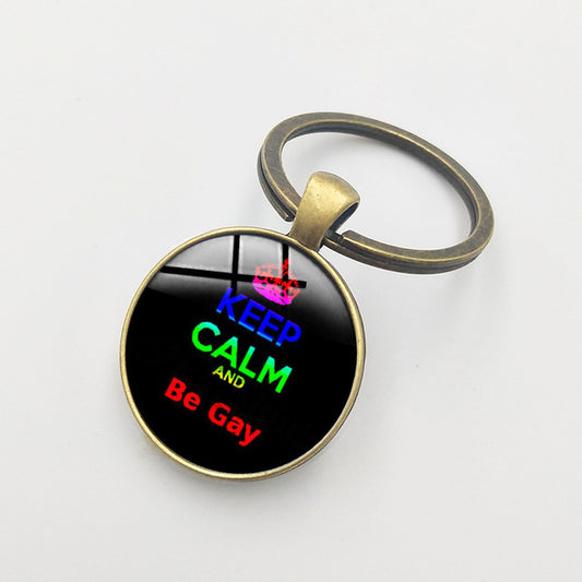 Keep Calm and Be Gay Key Fob